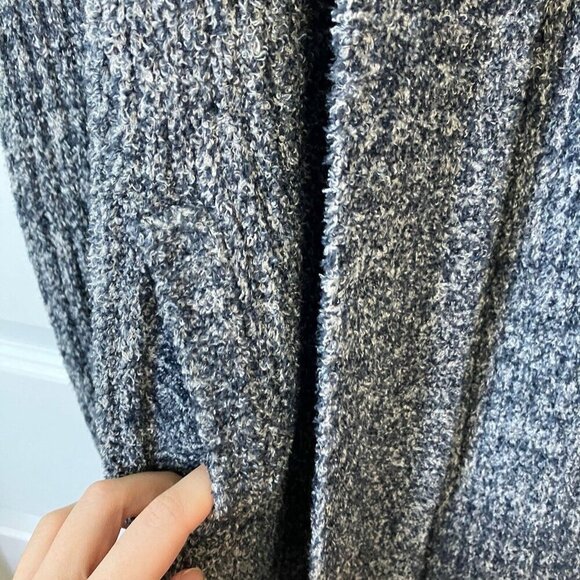 Barefoot Dreams Cozychic Lite Fuzzy Blue  Long Open Cardigan Womens Medium - Picture 3 of 7